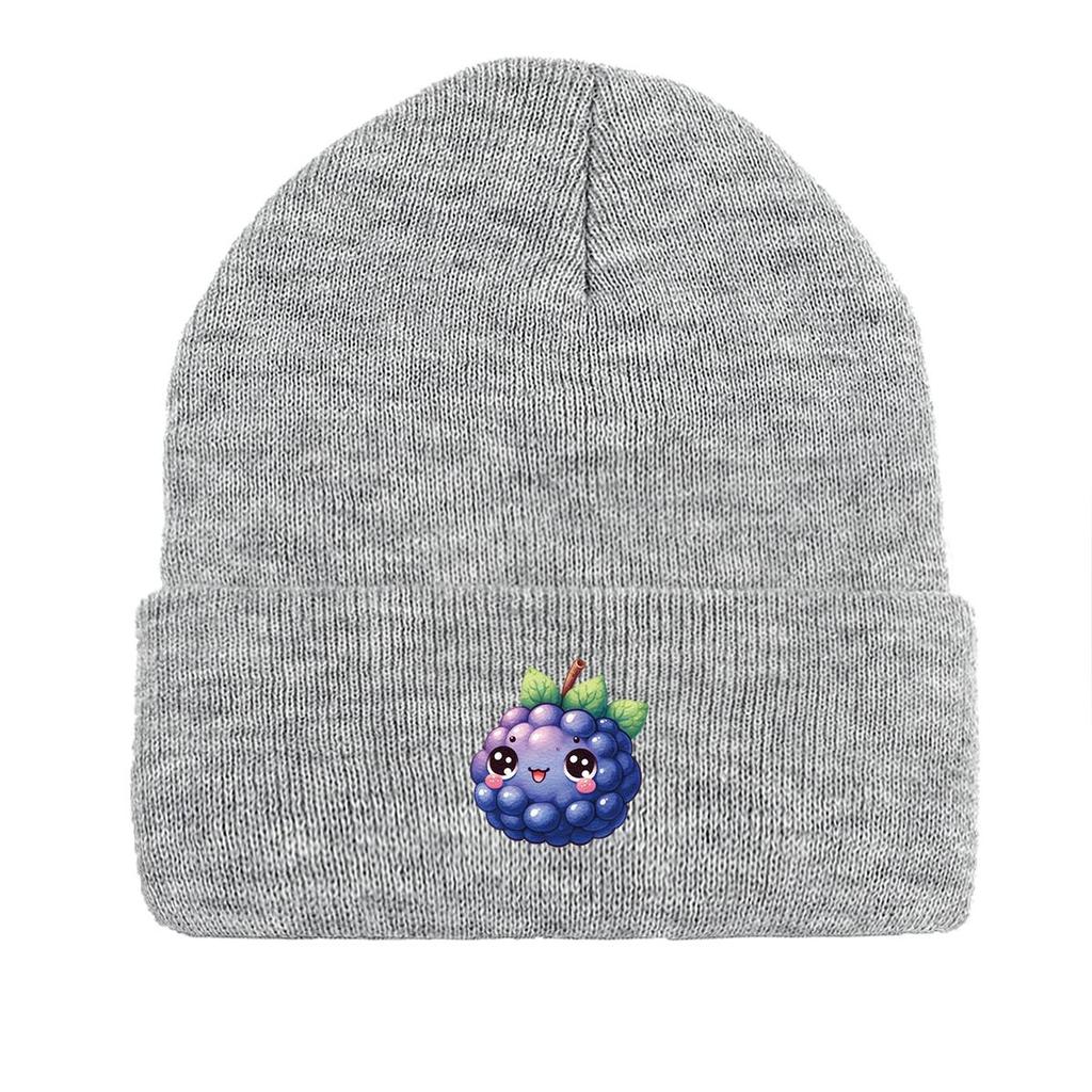 Cartoon Grape Winter Knit Cap Beanie, Fruit Skull Cap Cuff Autumn Leisure Gorro Knitted Hat Beanie