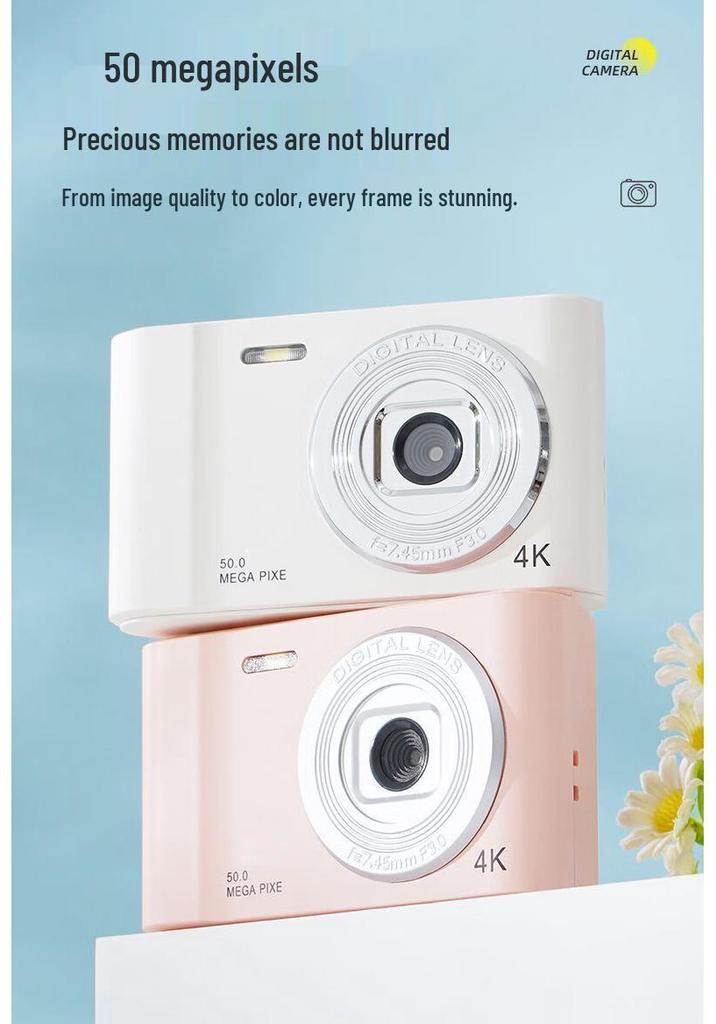 Retro High-Pixel CCD Digital Camera for Students and Travelers, Portable Beauty D01