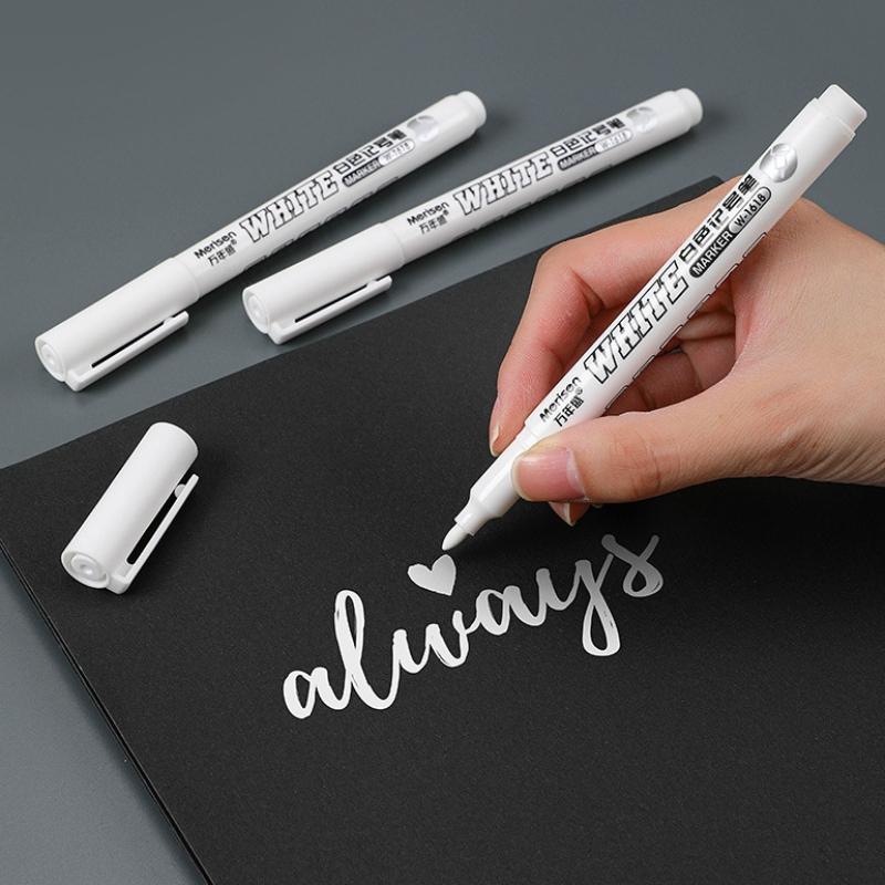 1 Pc White Marker Pen Paint Oily Waterproof Tire Painting Graffiti Pens