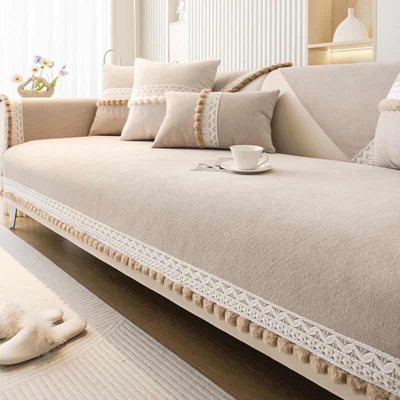 Cream Style Chenille Sofa Cushion Simple Four Seasons Universal Sofa Cover Cover High-Grade Sofa Cover Towel
