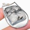 Black Rutile Handmade 925 Sterling Silver Jewelry Pendant 2.25" A1s59