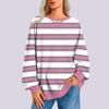Women's Casual Striped Pullover Long Sleeve Shirt Oversized Sweatshirt