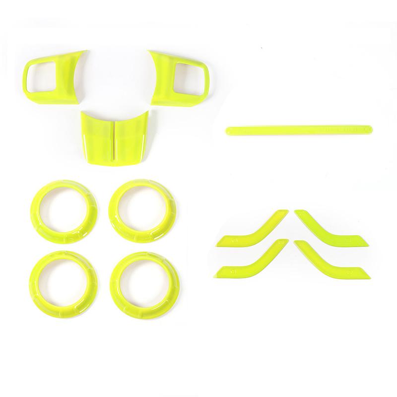 JIDIXIAN накладка на рулевое колесо автомобиля, вентиляционная крышка для кондиционера, декоративные аксессуары для дверных ручек для Jeep Wrangler JK