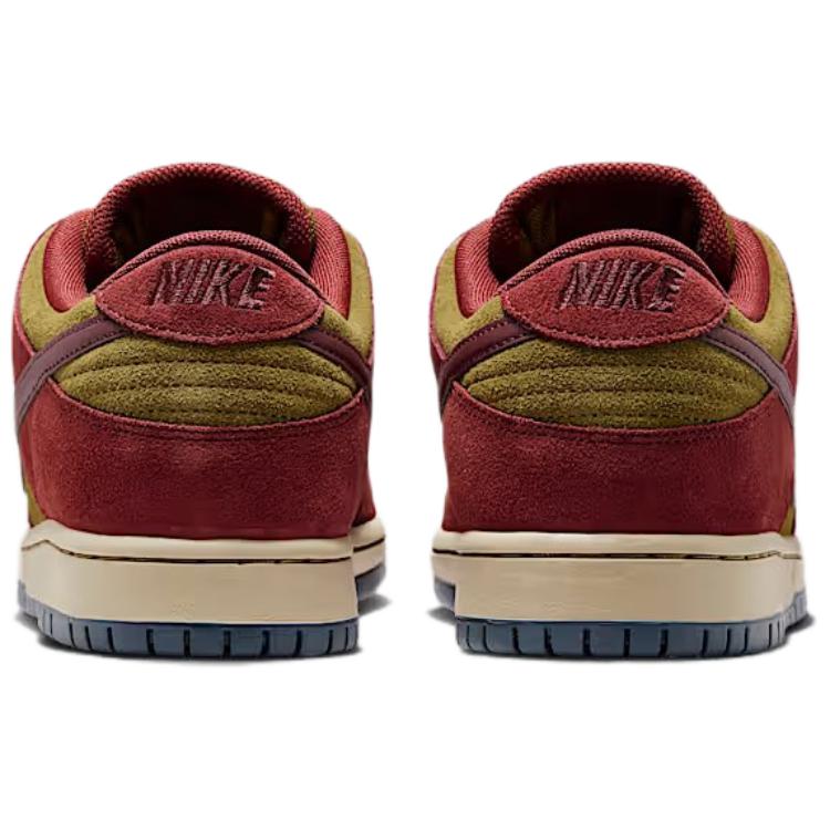 Nike Dunk Low SB Dark Team Red Olive Flak Унисекс Кроссовки Burgundy-Crush Parachute-Beige Armory-Navy HQ1625-600