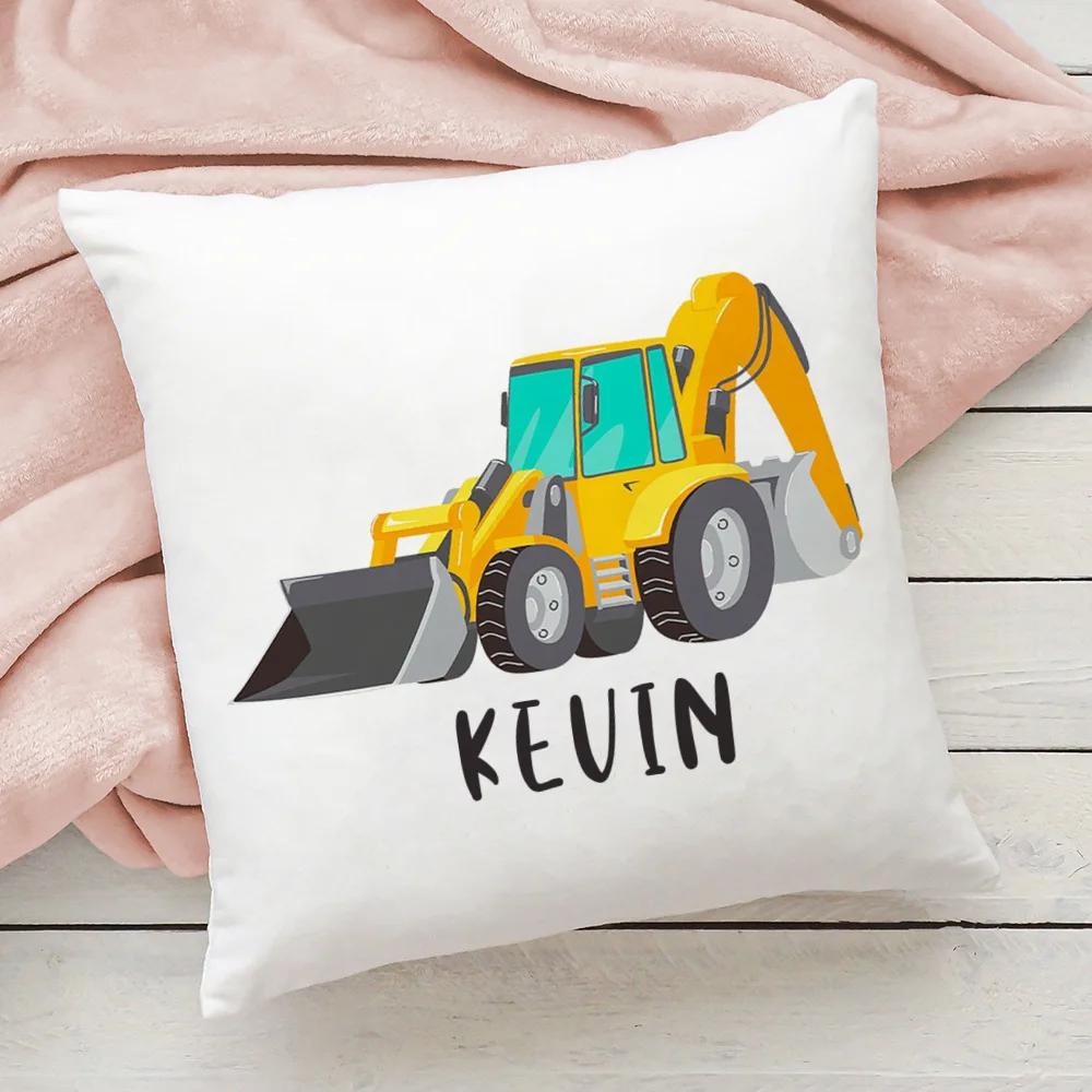 Персонализированная наволочка Пожарная машина с именем Наволочка для защиты от пыли Детская наволочка для декора спальни Лучшие подарки на день рождения для детей