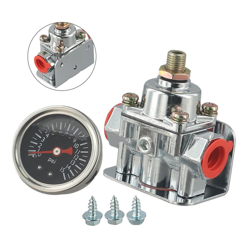 Low Fuel Pressure Regulator For Holley Quick Fuel Carburetor Carb 1-4 PSI 12-804 Zinc Alloy Adjustable Fuel Adjustment Ranges