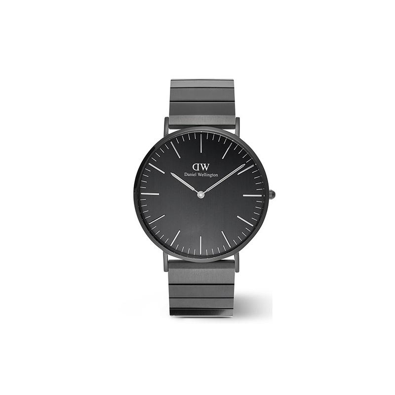 DANIEL WELLINGTON Часы кварцевый механизм 40 мм серый циферблат мужские часы цепь ремешок пианино DW00100777