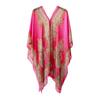 Women Scarf Poncho Cashew Flower Print Multi-function Chiffon Vintage Anti-sun Bikini Cover Up for Beach EMA