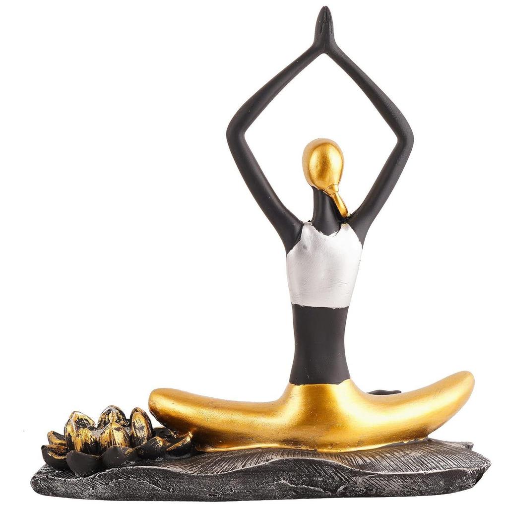 Resin Yoga Lady Home & Office Decor Showpiece