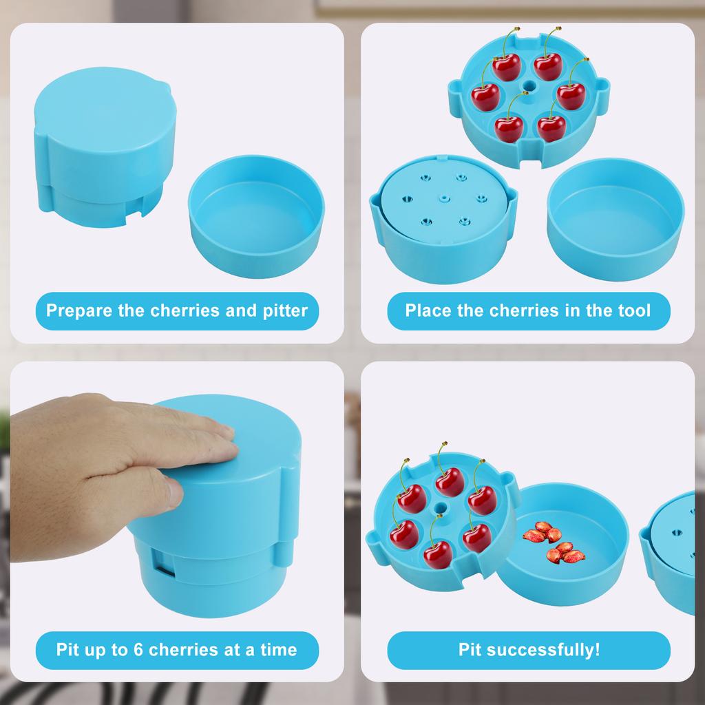 2 шт. Пресс для удаления косточек из вишни, тип 6, портативный инструмент для удаления косточек из вишни, инструмент для удаления сердцевины из вишни для дома