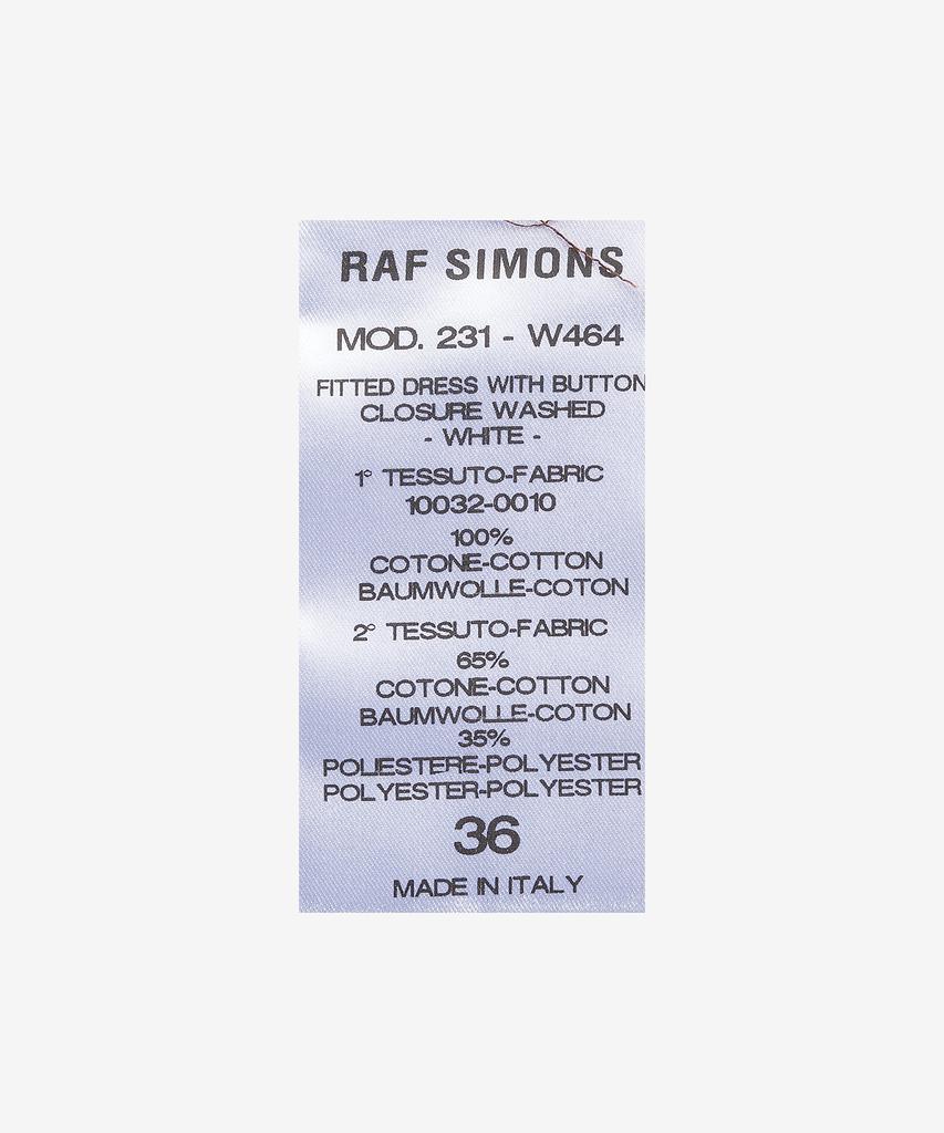 RAF SIMONS Back Button Fit Dress - White / 231W4640010
