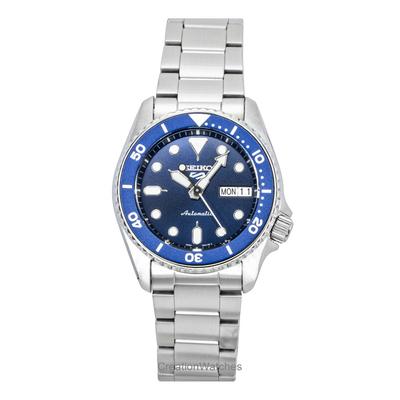 5 Sports SKX Street Denim Нержавеющая сталь Синий циферблат Автоматический SRPL77K1 100 м Мужские часы