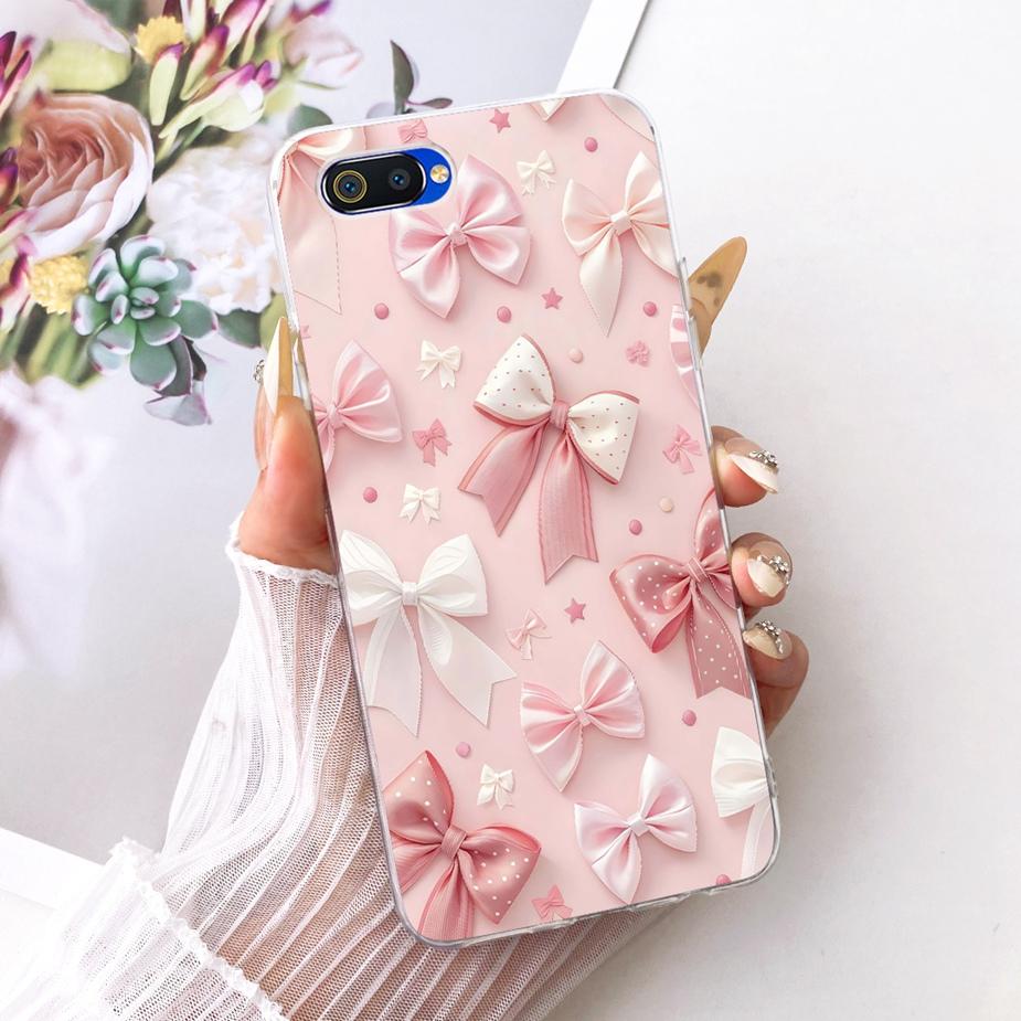 For Oppo A1k Case CPH1923 Luxury Flowers Butterfly Painted Cover Soft Silicone Case For Realme C2 RMX1941 OppoA1k RealmeC2 Shell