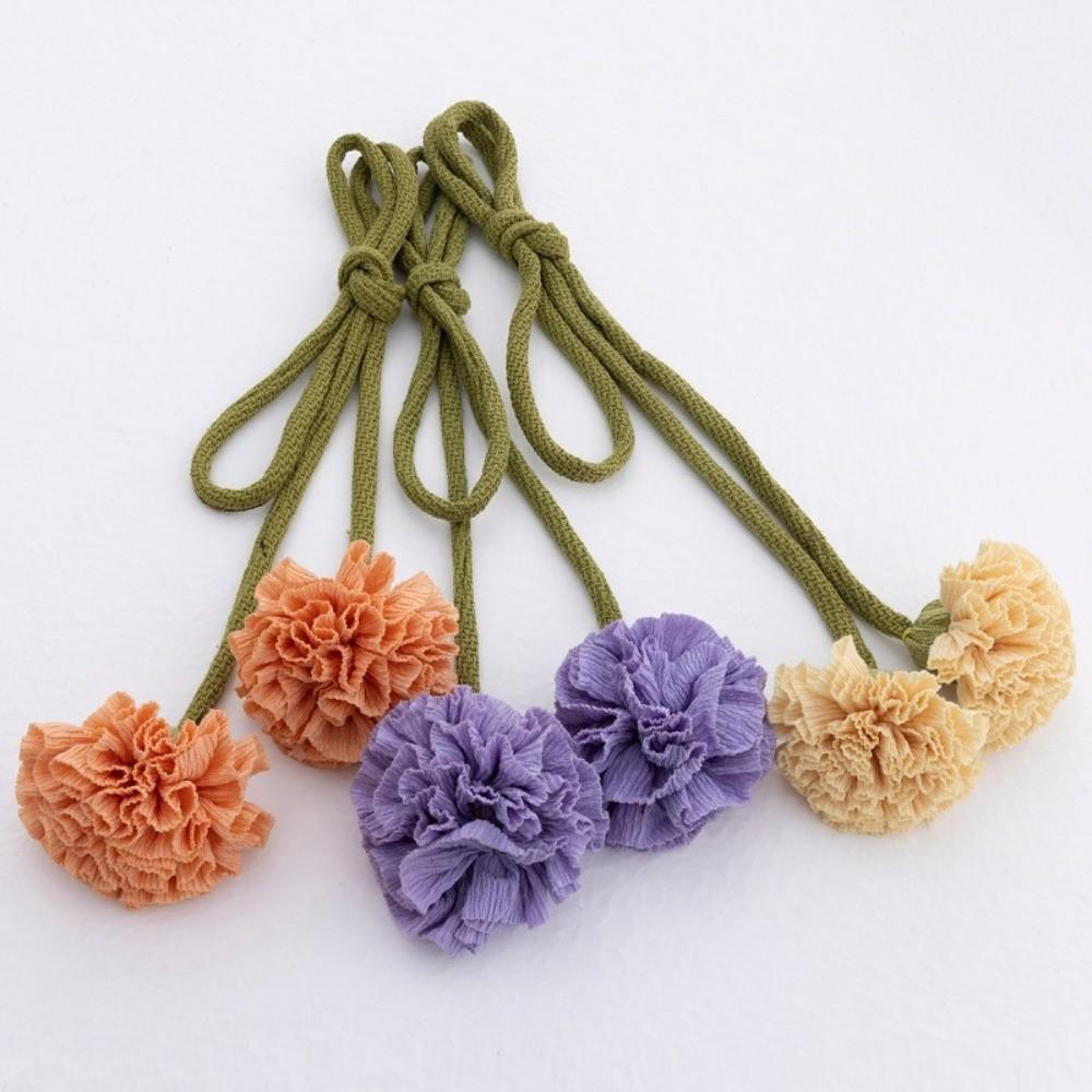 Adjustable Flowers Curtain Straps Decorative Carnation Curtain Tie Rope Curtain Buckle Bedroom