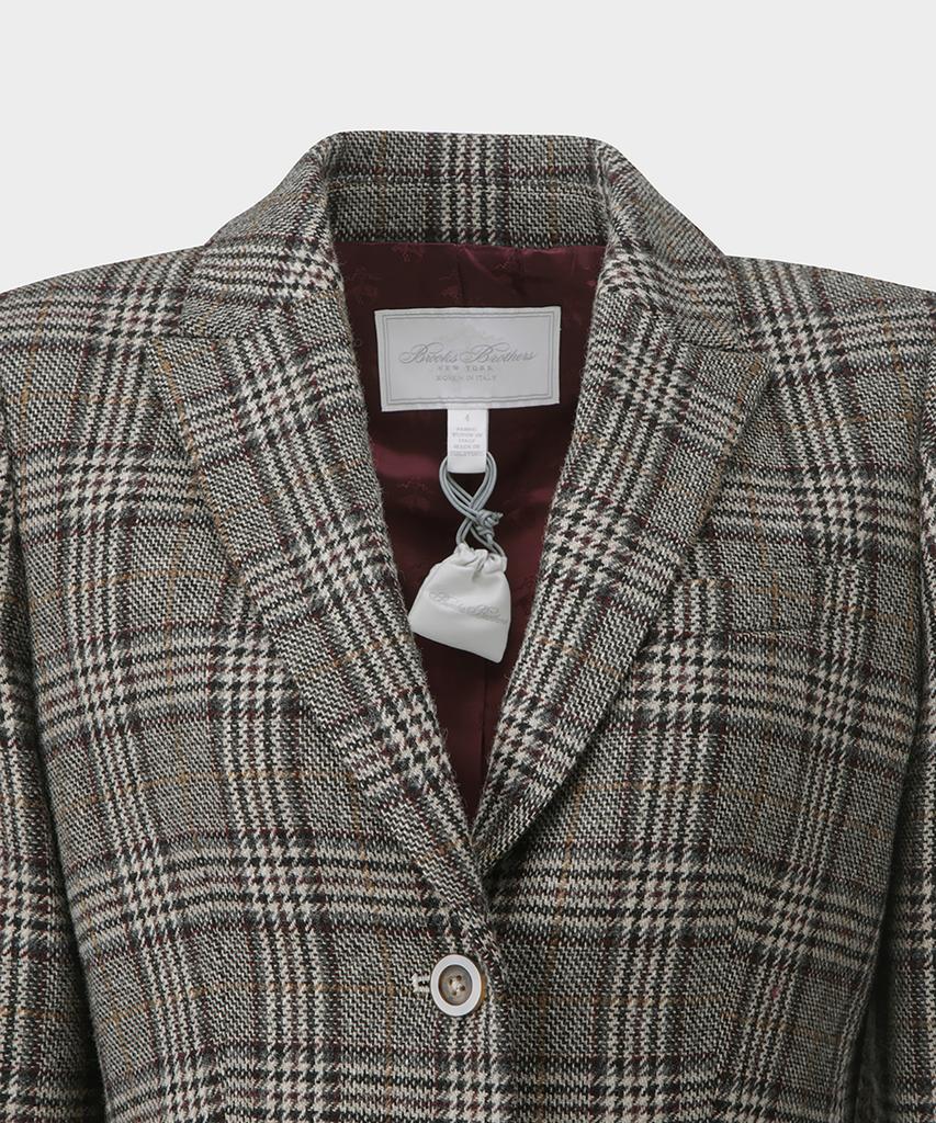 Brooks Brothers [Women'S] Lambswool Check Jacket (Beige) (Bbjswm3838Zef)