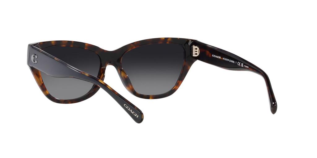 Sunglasses HC8370F CH660 TORTOISE GRADIENT POLAR Lens 56 [Coach] BLACK/DARK Frame/GREY