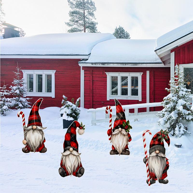 Уличные рождественские украшения, декоративные садовые колья для рождественского декора, дворовые знаки, рождественские украшения