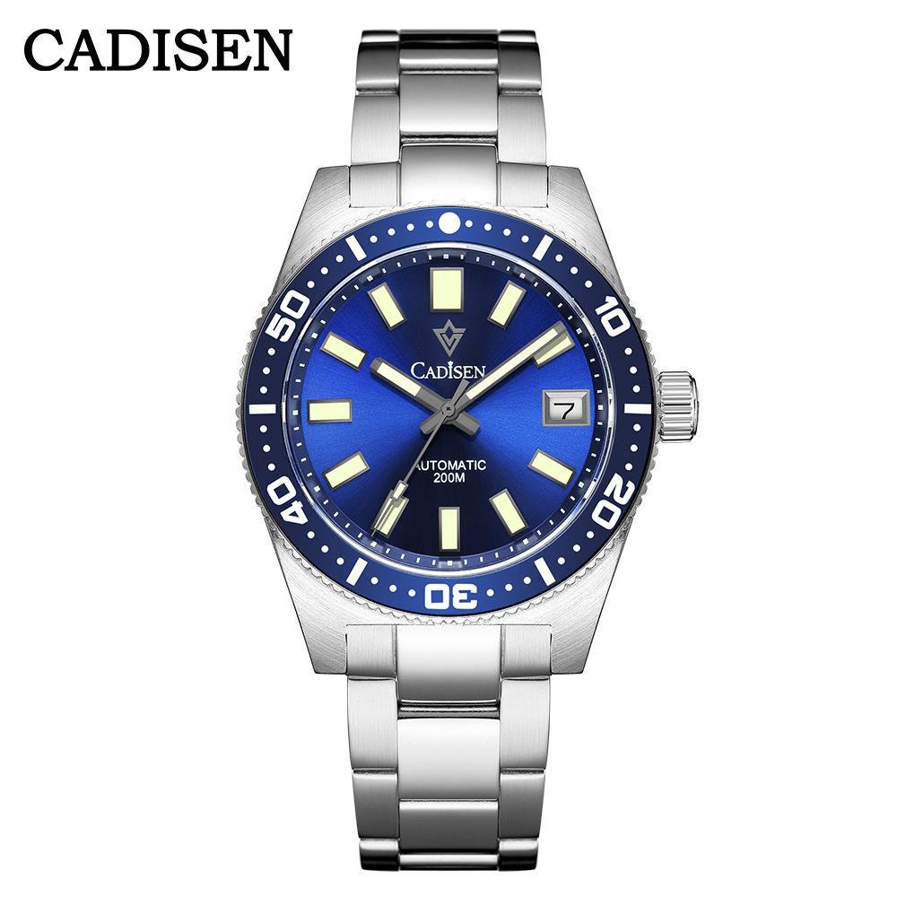 Cadisen 8207 Новые роскошные мужские часы высшего бренда с коробкой 200 м водонепроницаемые автоматические мужские механические часы