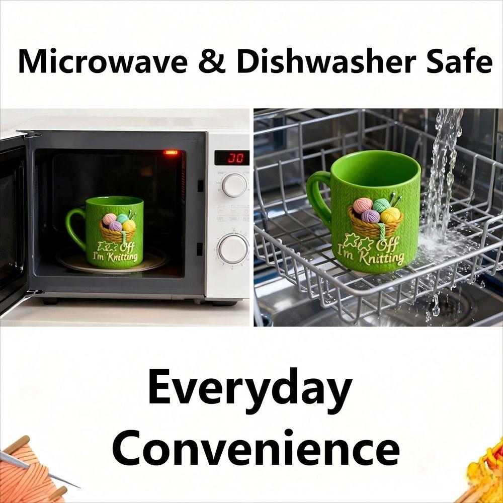 Ceramic Sarcastic Ceramic Cup 11oz Capacity Tea Cup Durable Knitting Mug Office Decor