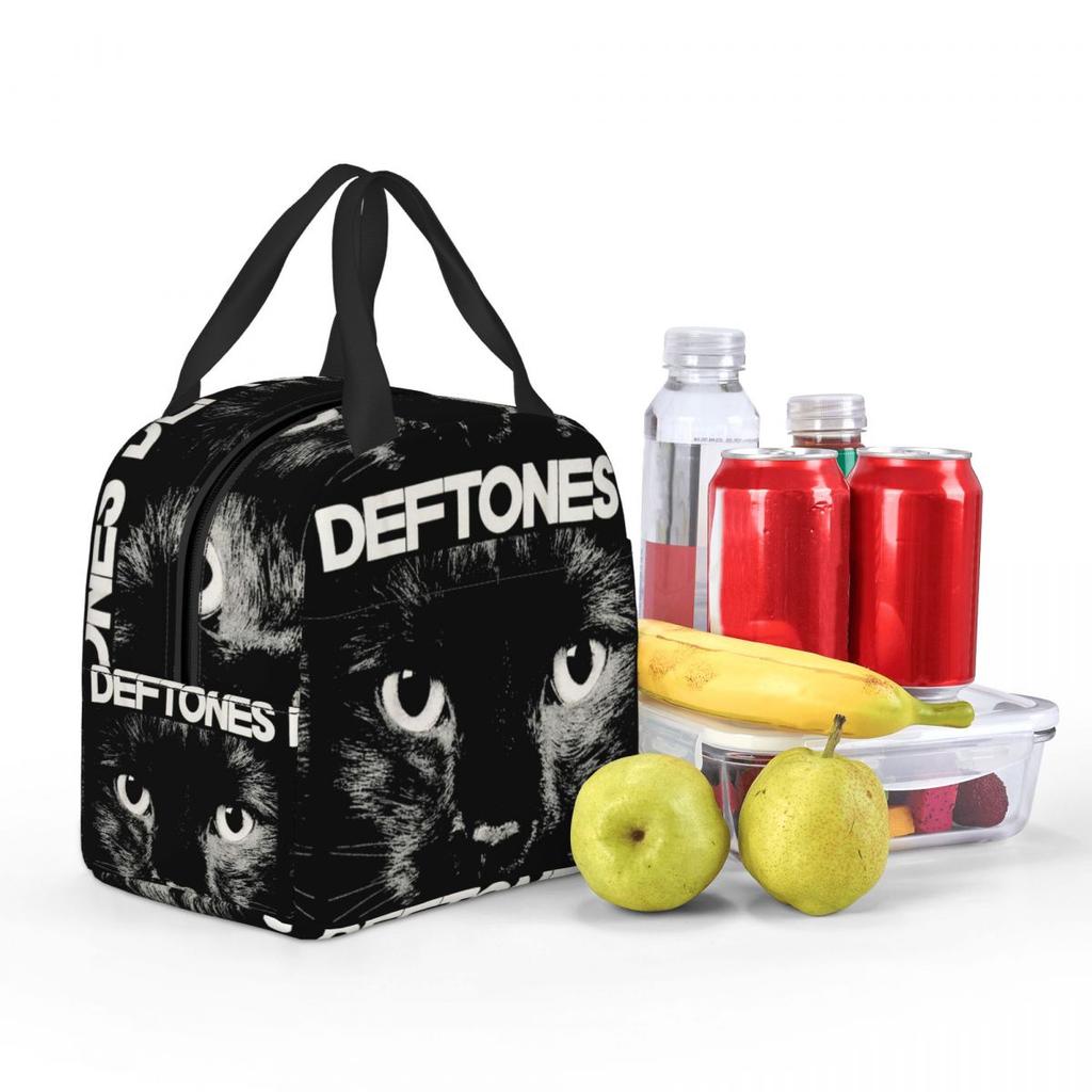Deftones Music Metal Band Nes Legend Awesome Art Insulated Lunch Bag for Women Children Food Boxes Thermal Lunch Box Tote