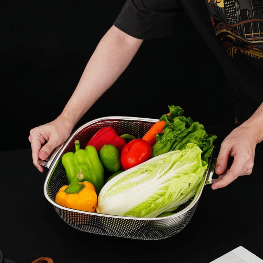 Stainless Steel Vegetable Washing Basket Rust-proof Colander Multifunctional Pasta Strainer  Noodle