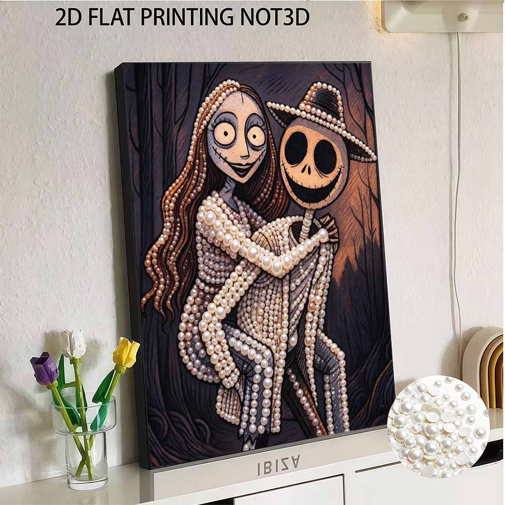 DIY 3D картина жемчугом на холсте Скелет Пара Художественный узор Расслабляющий досуг Набор для рукоделия для взрослых Домашний настенный декор Подарок для рисования