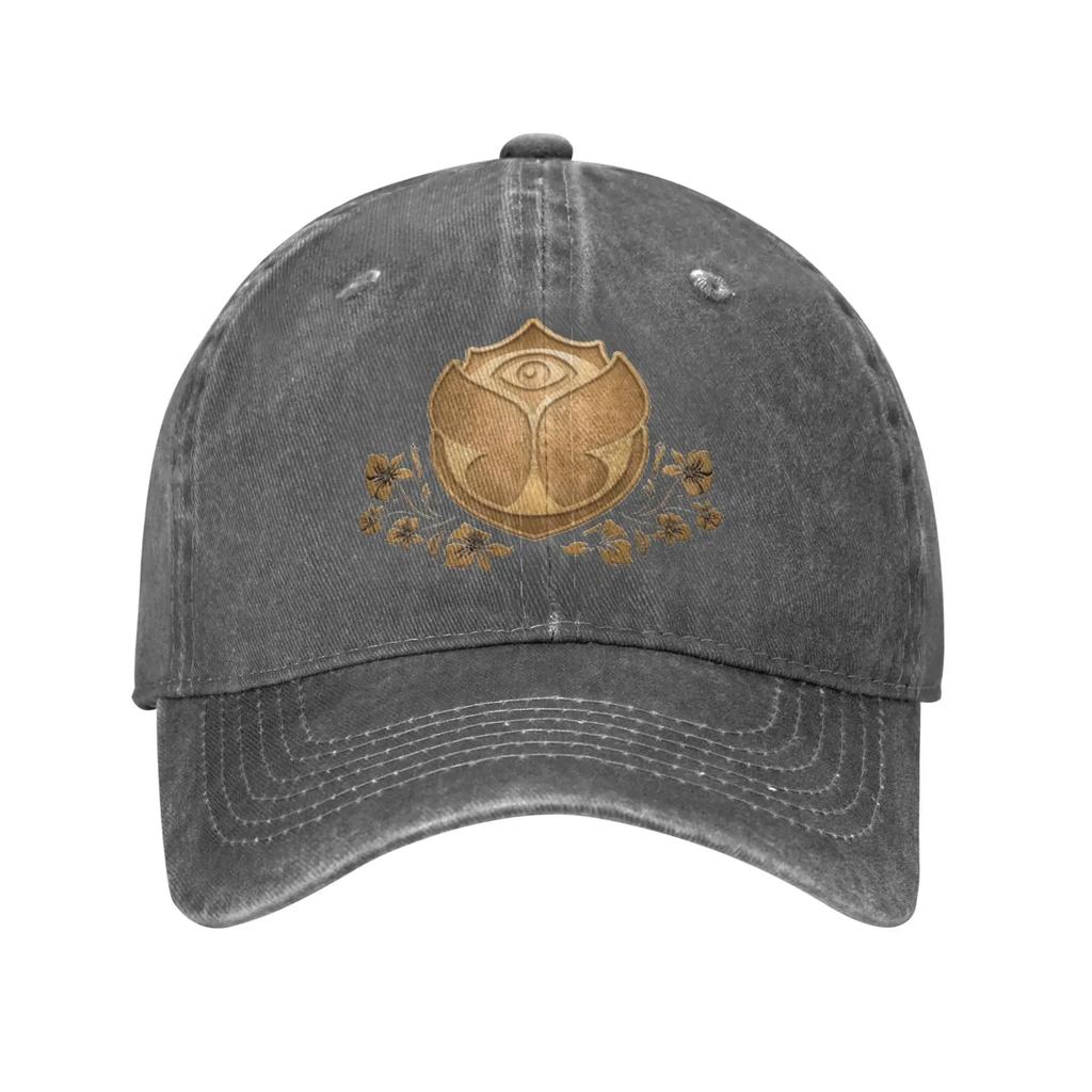 Unisex Women Vintage Tomorrowlands Logo Printed Hats Casual Distressed Washed Retro Baseball Cap Adjustable