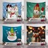 Christmas Cartoon Snowman Tapestry Living Room Sofa Home Decoration Christmas Gift