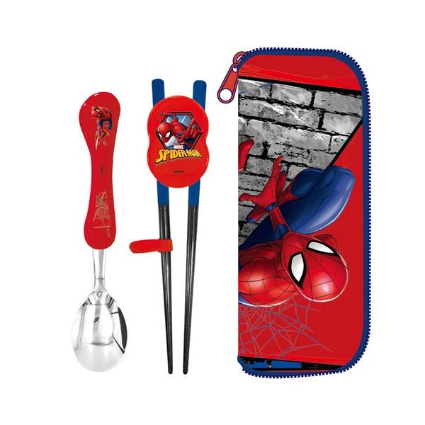 Home&Kids Marvel Spider-Man Correction Chopsticks Wave Spoon Case Set Infant Children's Spoon Set, 1 Piece