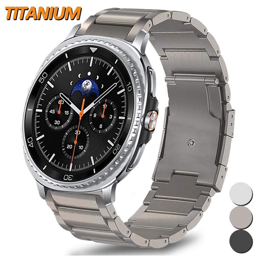 Деловой титановый ремешок для Samsung Galaxy Watch 8 44 40 мм 8 Classic 46 мм Роскошная металлическая лента для Galaxy Watch Ultra 47 мм Браслет
