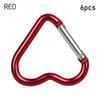 Hanging Outdoor Camping Tool Aluminum Carabiner Heart-shaped Buckles Keyring Hook Keychain Clip