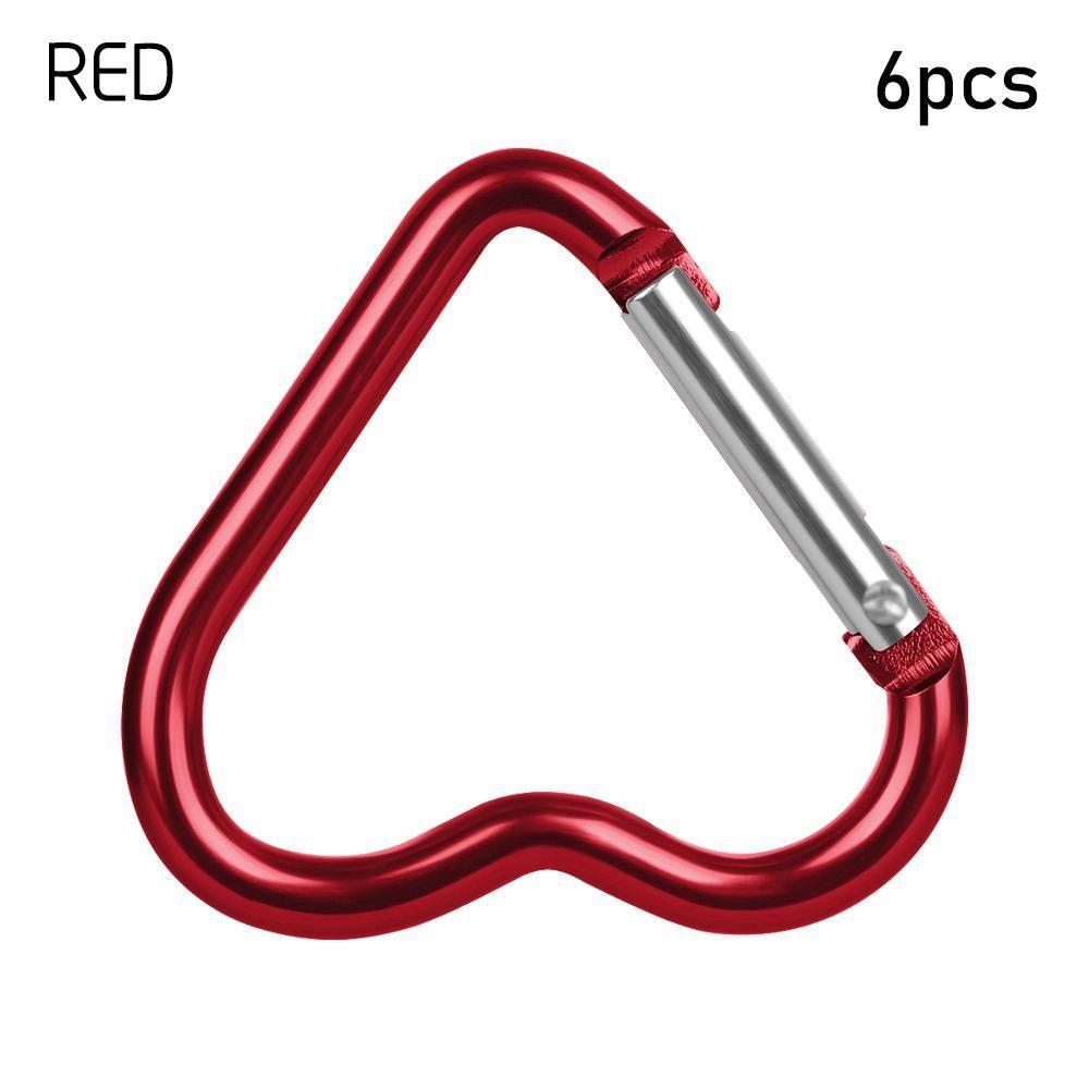 Hanging Outdoor Camping Tool Aluminum Carabiner Heart-shaped Buckles Keyring Hook Keychain Clip