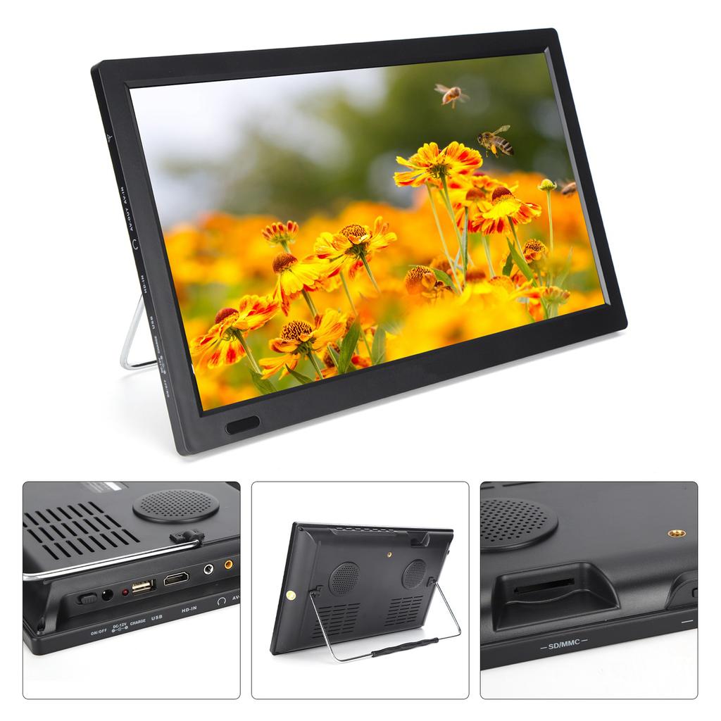 Цифровое телевидение ATSC LEADSTAR 13 дюймов Цифровое телевидение ATSC Портативный HD-телевизор для автомобиля Кемпинг Портативное цифровое телевидение Портативный телевизор