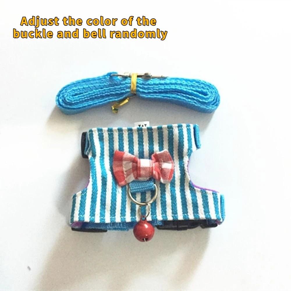 Adjustable Hamster Harness Escape-Proof Rabbit Vest Leash Pet Traction Rope for Small Animal