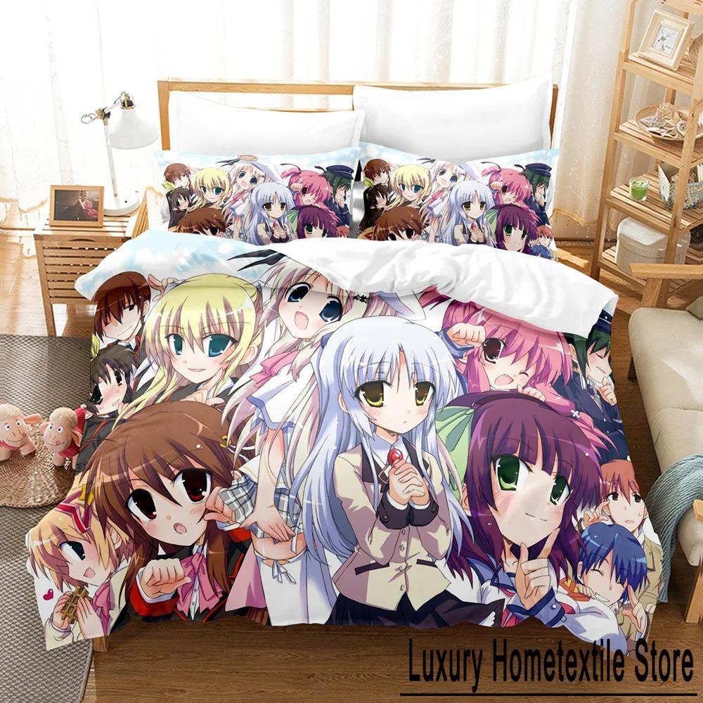 Модные 3D Постельные комплекты Little Busters Набор пододеяльника с наволочкой Твин Фул Квин Кинг Постельное белье