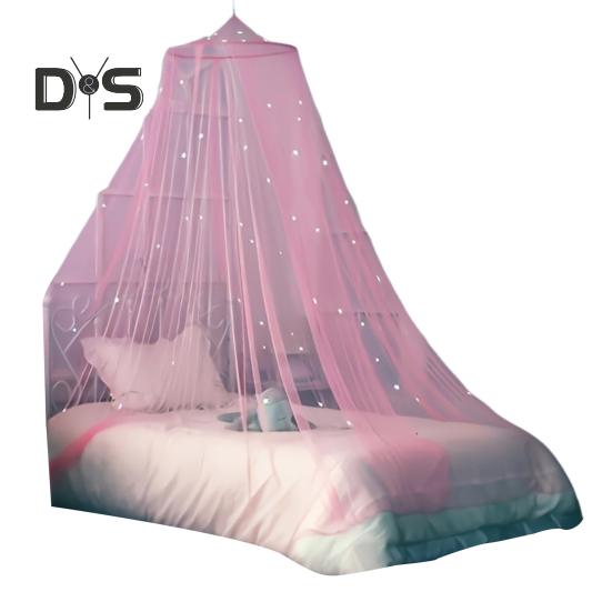 Балдахин для кровати с флуоресцентными звездами, дышащая москитная сетка, детская комната, круглая верхняя часть, детская кроватка, палатка, хозяйственные принадлежности