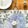 Summer Table Runner with Flowers Colorful 180x33 Hydrangea