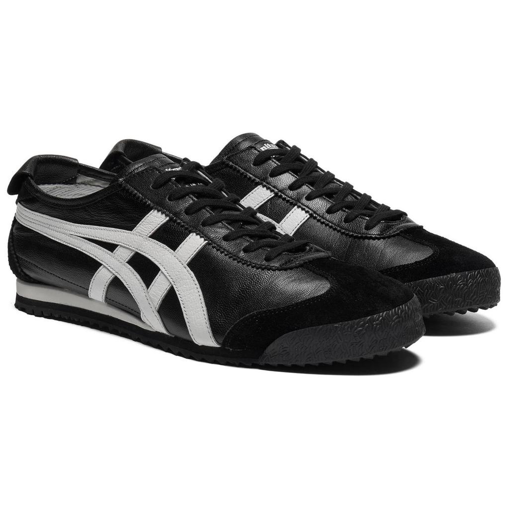 ONITSUKA TIGER Mexico 66 Nm Удобные Универсальные Нескользящие Износостойкие Низкие Повседневные Кроссовки Унисекс Черные Белые 1183C319-002