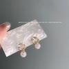 Mermaid Ji Pearl Ear Clips, Ear Piercing Free Premium Opal Flower Earrings Sweet Versatile Mosquito Coil Disc Ear Bone Clips