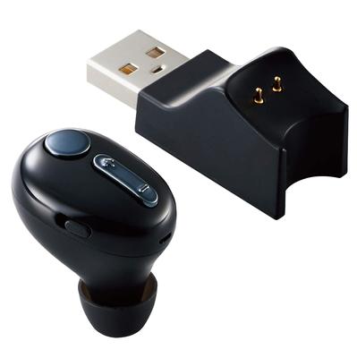 Elecom Bluetooth-гарнитура Extra Small HSC31PC с USB-подставкой для зарядки, черная LBT-HSC31PCBK