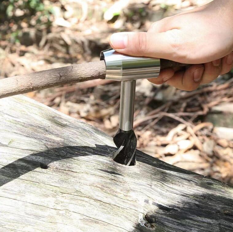 Инструмент для сверления Выживание на природе Ручная дрель Пробойник Шнековые сверла Для кемпинга Туризм на природе Деревообрабатывающие инструменты Портативный