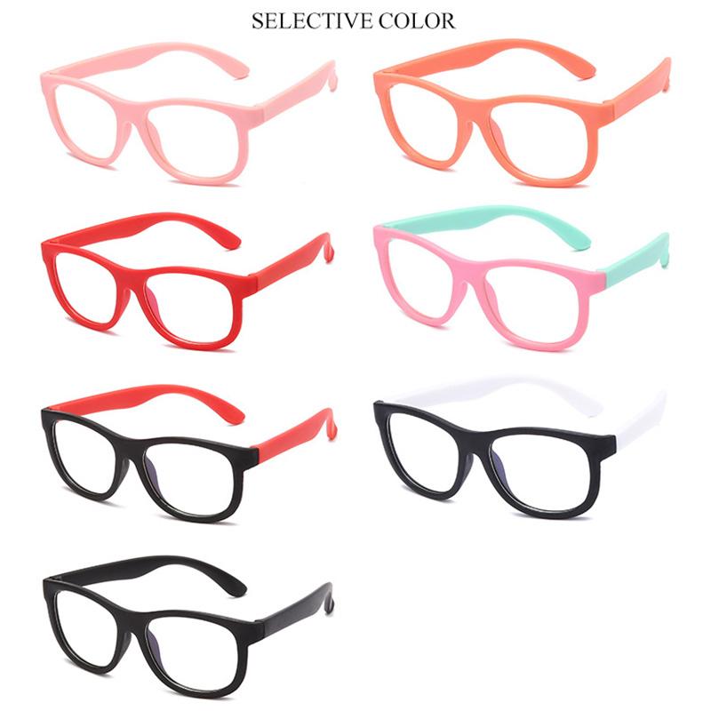 Лидер продаж, синие очки с фильтром для детей, компьютерные очки для мальчиков и девочек, гибкие очки, блокирующие синий свет, силиконовые очки, защита для глаз