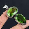 Подвеска из драгоценного камня перидот, твердая подвеска из стерлингового серебра 925 пробы, ювелирный подарок для унисекс