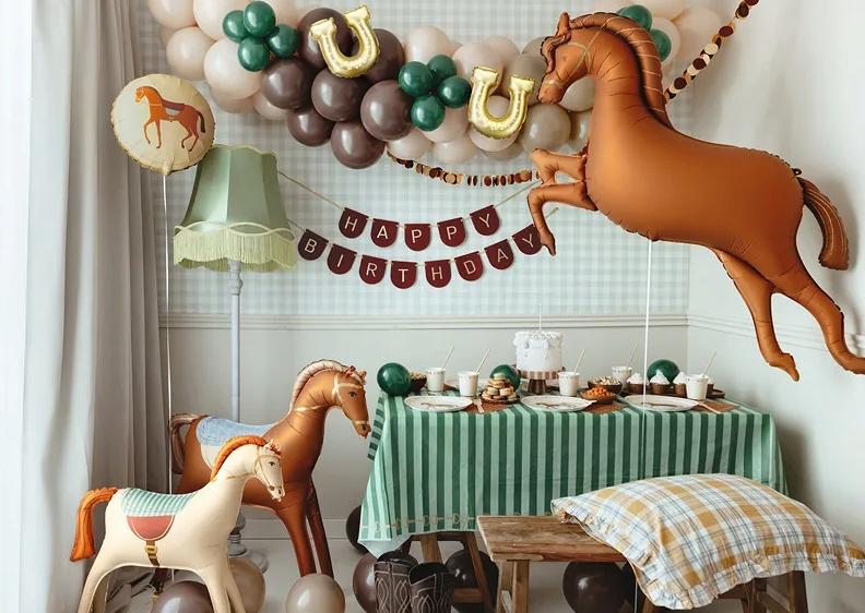 Balon Foliowy Konik Koń W Galopie Zwierzęta Western Urodziny 125X100Cm