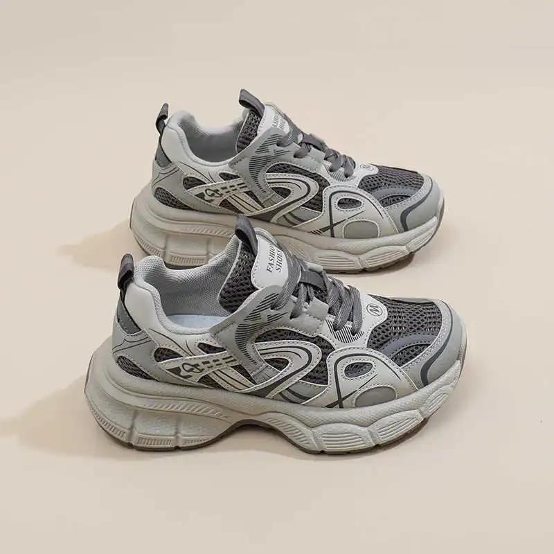 Модная платформа с круглым носком Женская обувь для ходьбы Повседневные женские роскошные кроссовки Волейбольные кроссовки Спортивная Спортивно-досуговая