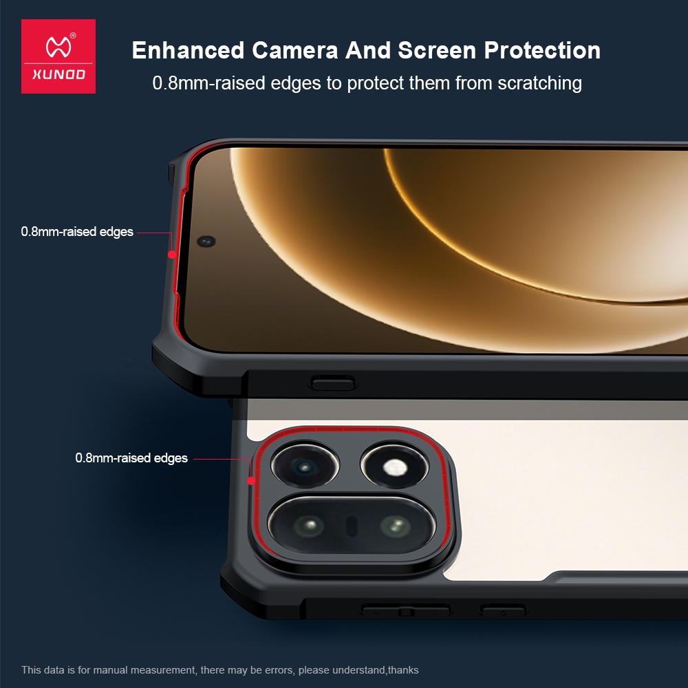 Xundd для OnePlus 15 13 13R 12 Чехол, противоударный прозрачный задний чехол для телефона с защитой камеры, гибридный из акрила + ТПУ