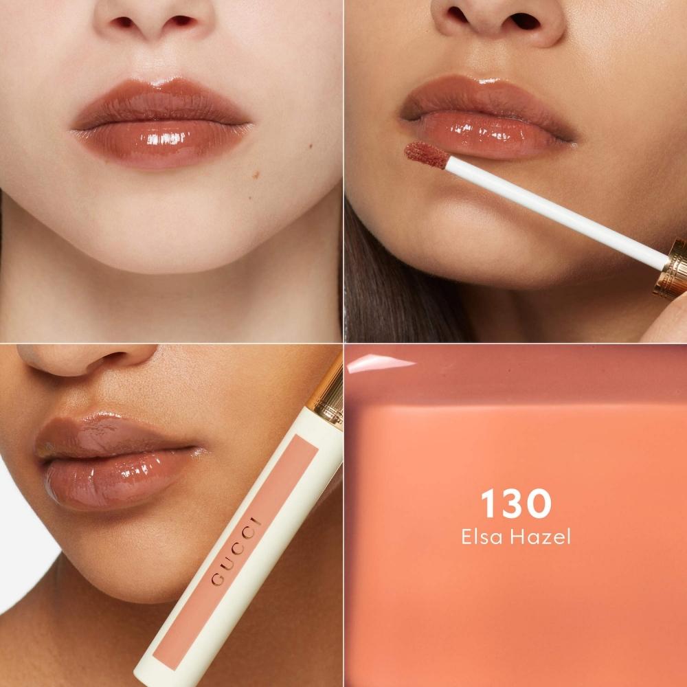 Gucci Oil In Water tInt hydratIng Lip staIn 130 Elsa Hazel Almond 0.21 Oz 6.5 Ml