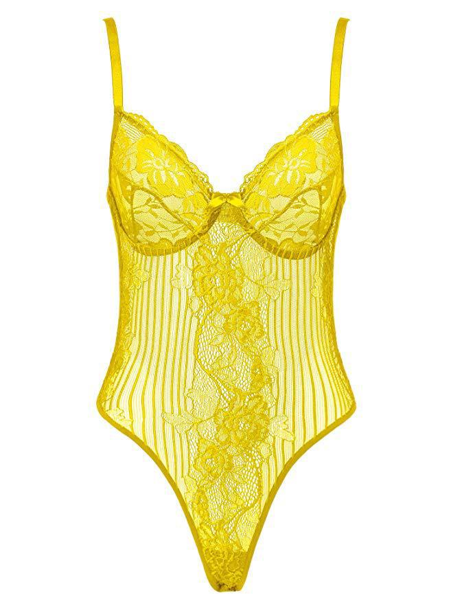 Европейский и американский сексуальный кружевной боди с бантом и бретелями.