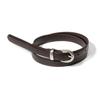 Halden (W) Simple Western Round Cowhide Leather Belt (T013_brown)