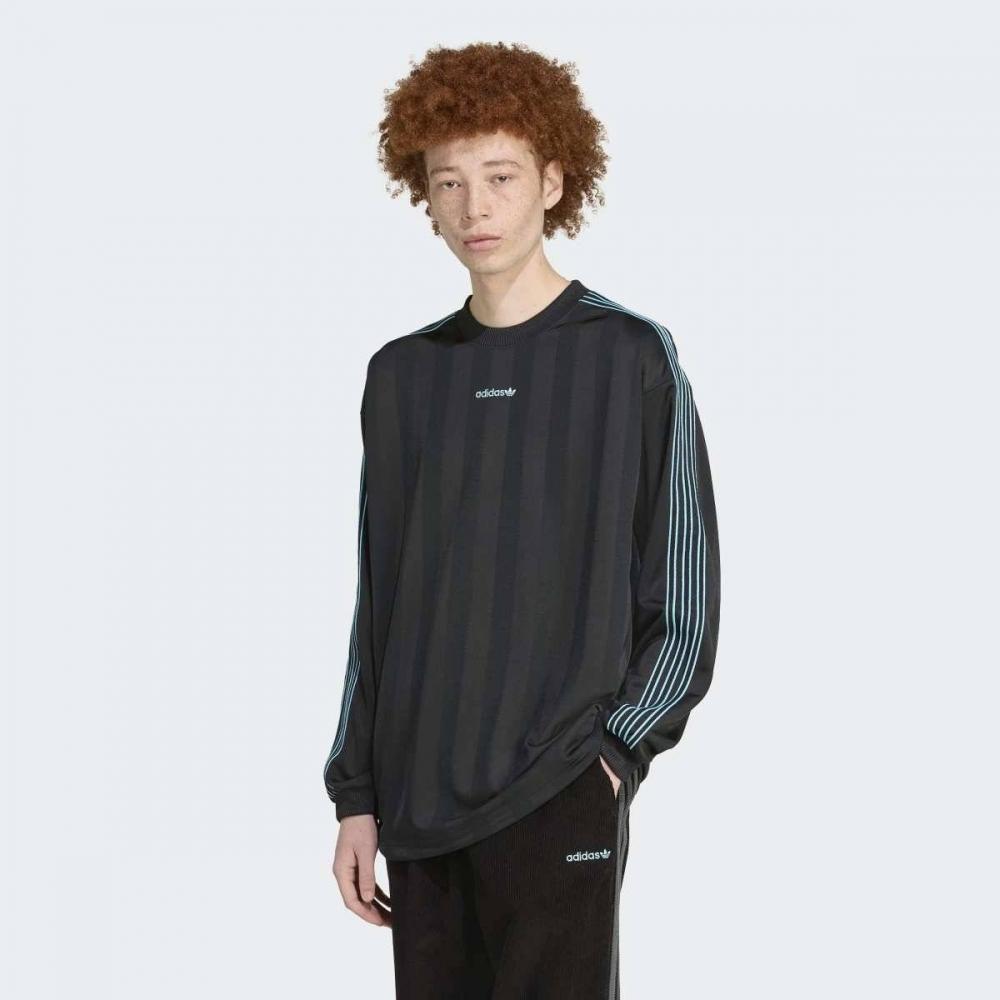 Adidas Long Sleeve Jersey Loose Fit Crewneck Black  Jx3099 